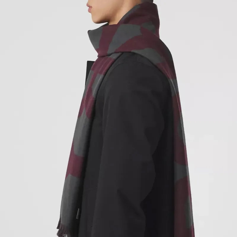 Burberry Wool Sport Jacquard Logo Scarf-3