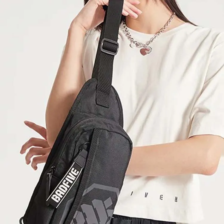 LiNing Polyester Shoulder Bag, Crossbody Bag, Sling Bag Unisex Black-3