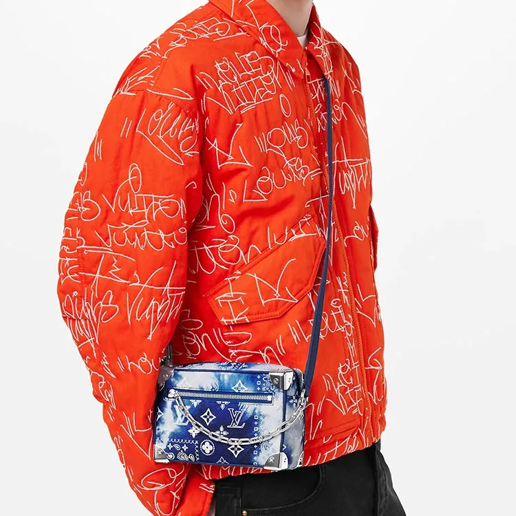 LOUIS VUITTON Mini Soft Trunk Bandana Monogram Blue-5