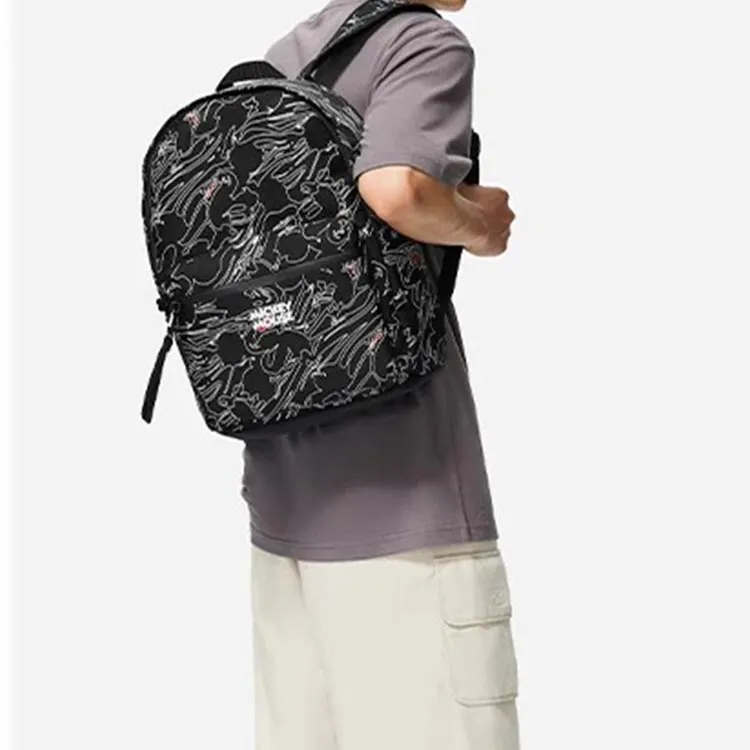 LiNing Disney Collaboration Fabric Backpack Regular Black And White All Over Print-3