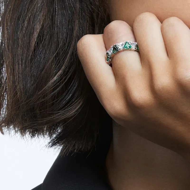 Swarovski Matrix Rings Women's Green-1