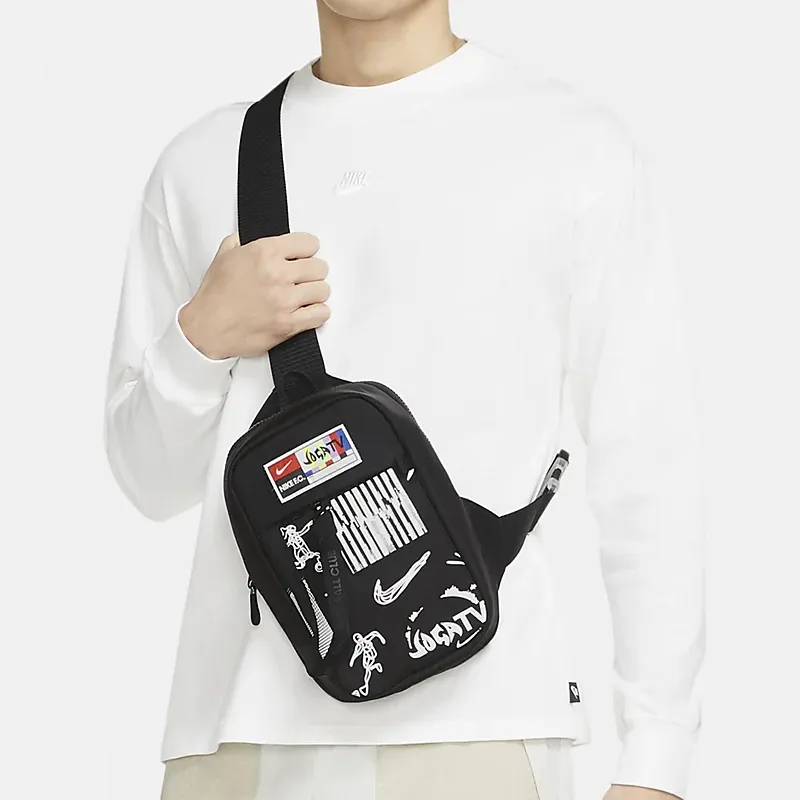 Nike Fabric Crossbody Bag, Sling Bag, Fanny Pack Regular Unisex Black-3