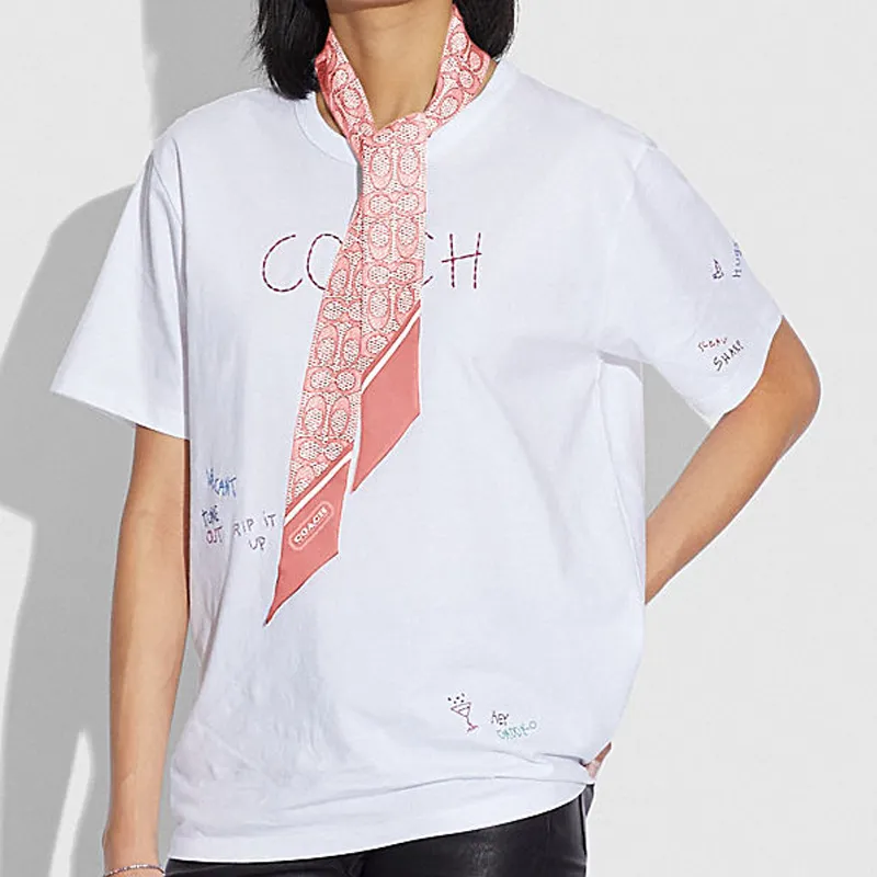 COACH Silk Scarves Women's Multicolor-1