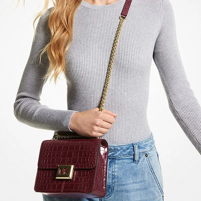MICHAEL KORS Sonia Artificial Leather Shoulder Bag Crossbody Bag Small Size Women's Berry Purple-3