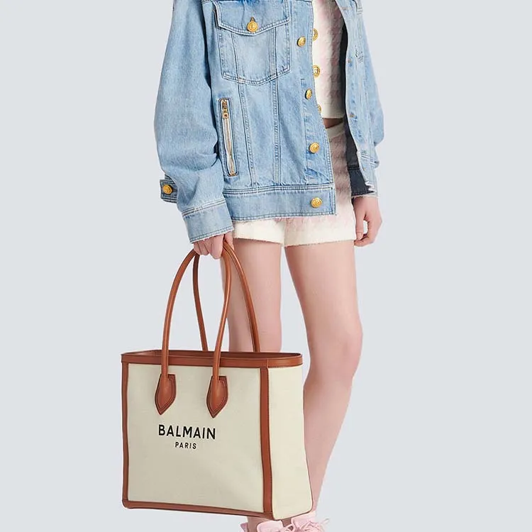 BALMAIN B-Army Shopper Tote Bag-4