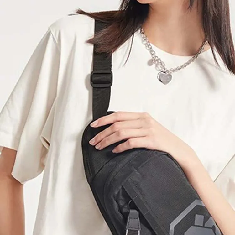 LiNing Polyester Shoulder Bag, Crossbody Bag, Sling Bag Unisex Black-5
