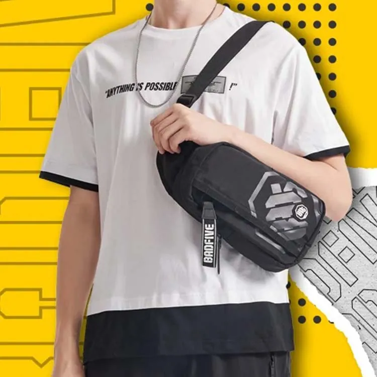LiNing Polyester Shoulder Bag, Crossbody Bag, Sling Bag Unisex Black-6