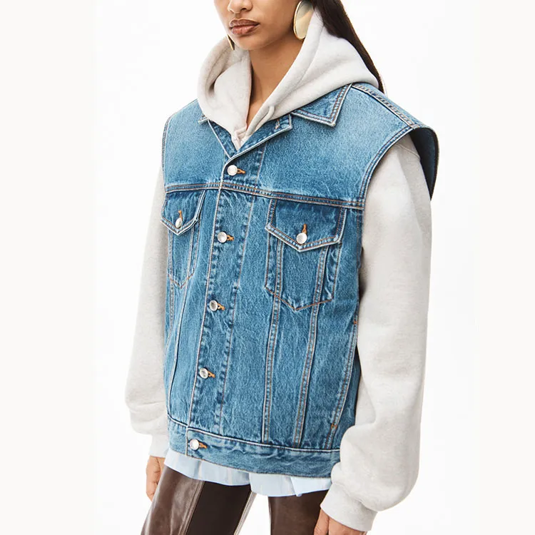 Alexander Wang Bonded Oversize Denim Waistcoat-3