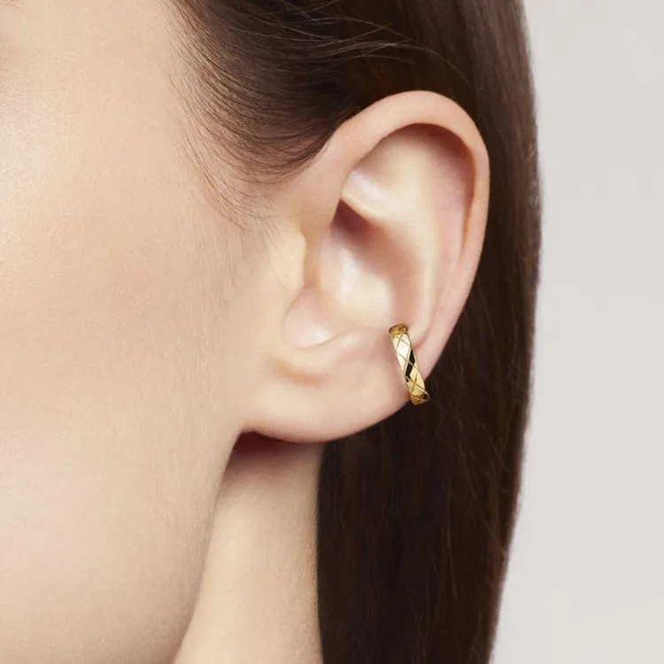 CHANEL Clip-On Earrings Women's Gold-3