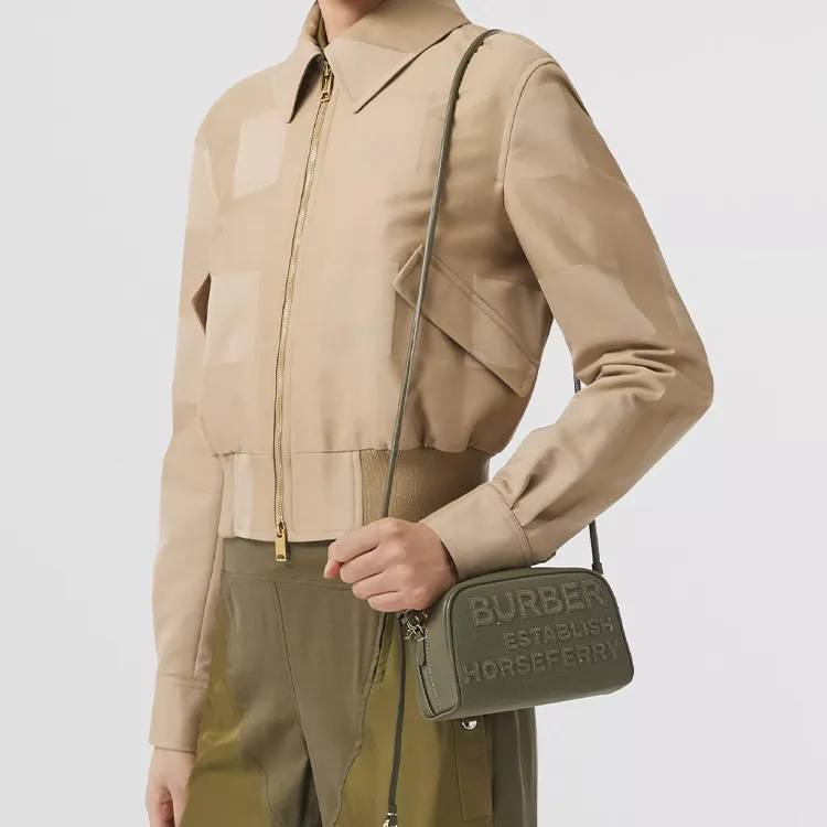 Burberry Linen And Cotton Blend Shoulder Bag Crossbody Bag Women's Jasper-6