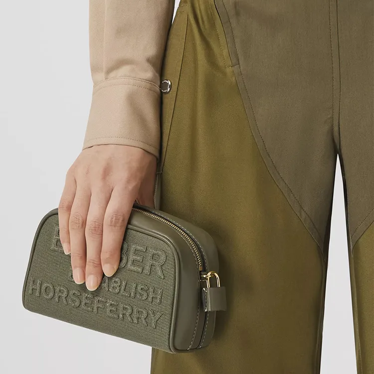 Burberry Linen And Cotton Blend Shoulder Bag Crossbody Bag Women's Jasper-7