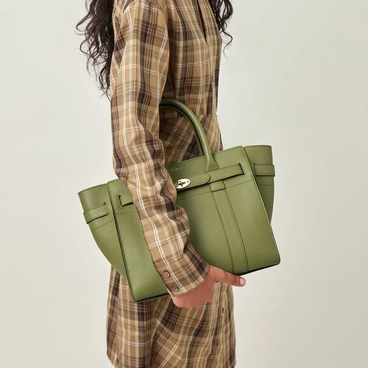 Mulberry Bayswater Leather Crossbody Bag Women's Green-5