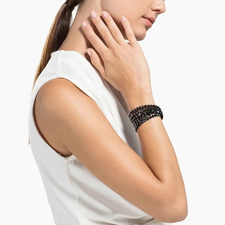 Swarovski Adjustable Wristbands Women's Black-2