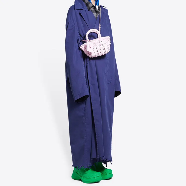 Balenciaga BISTRO Lacquered Finish Cow Leather Basket Bag Shoulder Bag Crossbody Bag Extra Small Women's Pink-4