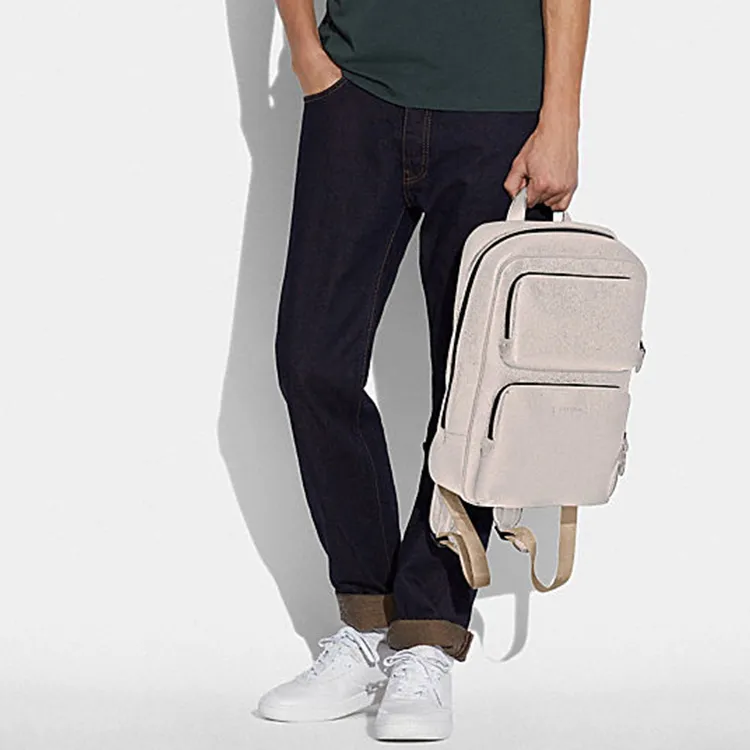COACH Gotham Leather Backpack Regular Men's Metallic-5