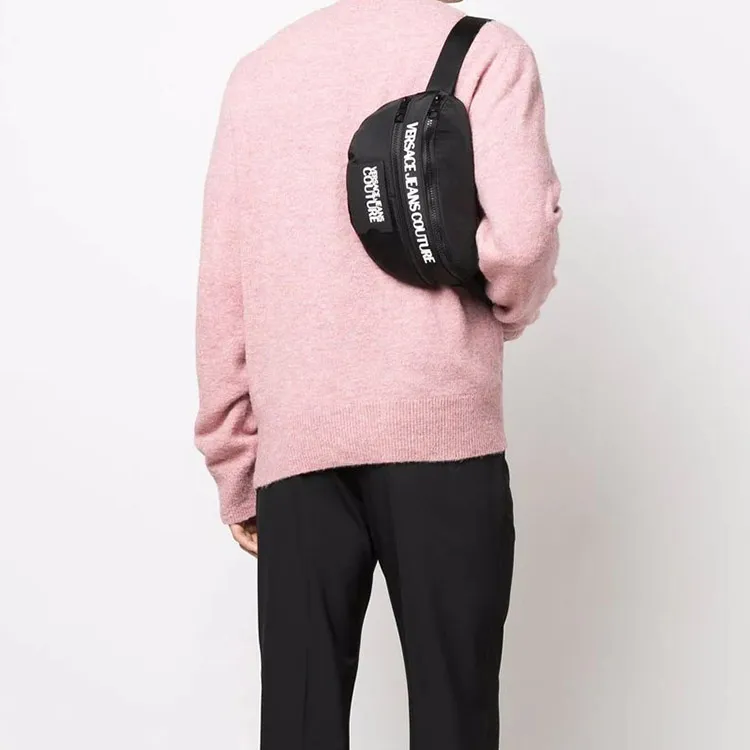 VERSACE JEANS COUTURE Polyester With Polyurethane And Nylon Fanny Pack Men's Black-4