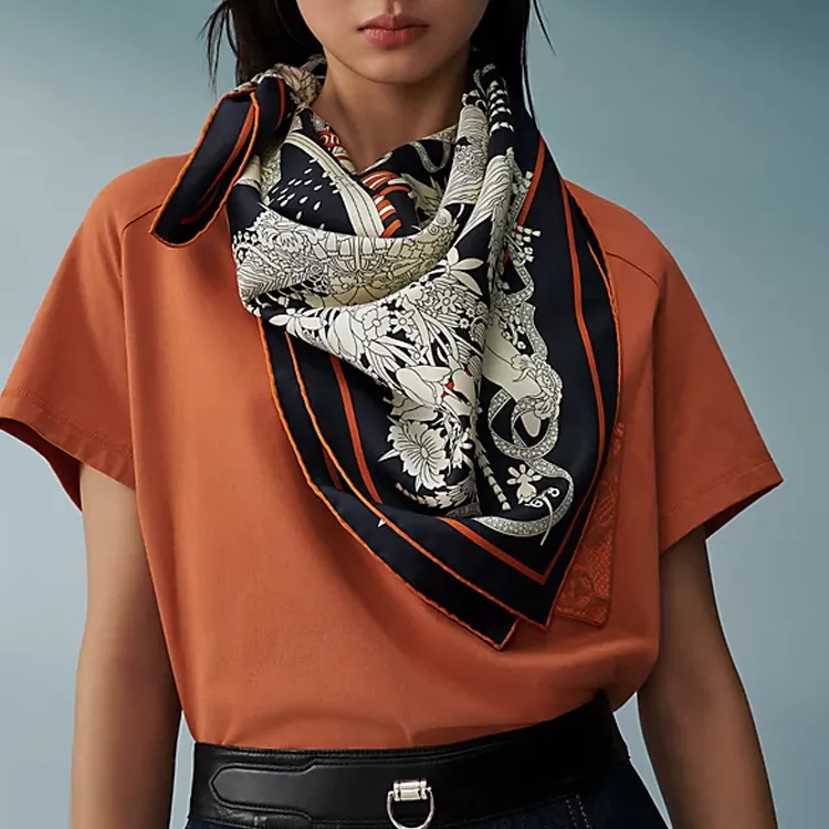 HERMES Silk Scarves Women's-1