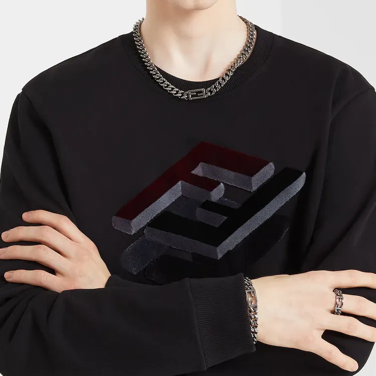 FENDI Baguette Rings Men Rhodium Gray-2