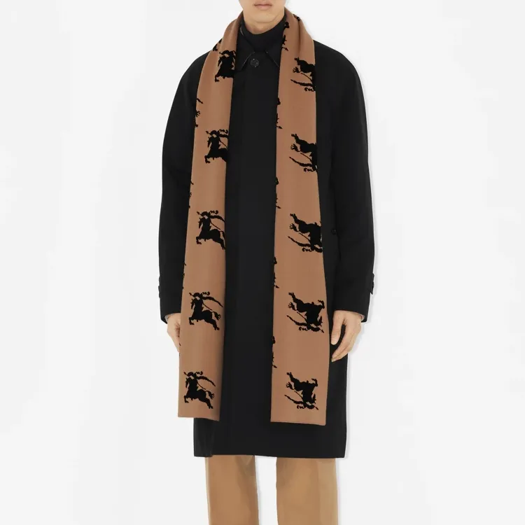 Burberry Equestrian Wool Scarf-2