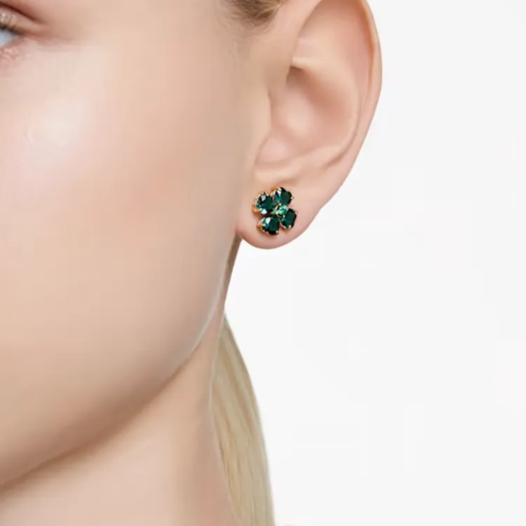 Swarovski Idyllia Clover Stud Earrings-4