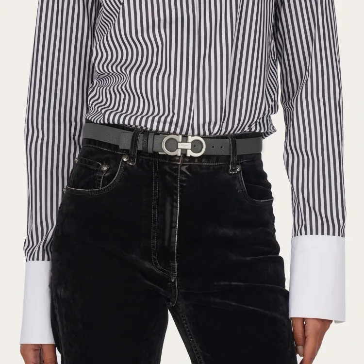 Ferragamo Gancini buckle Leather Belt-1