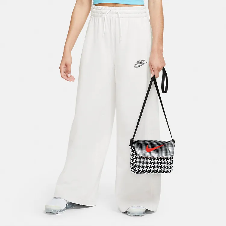 Nike Fabric Shoulder Bag Crossbody Bag Regular Unisex Black White-4