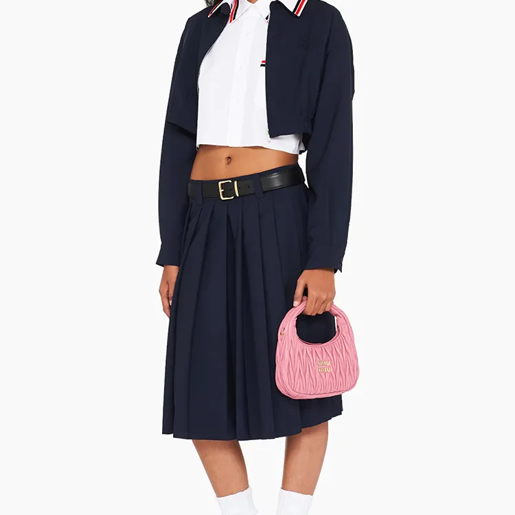 MIU MIU Wander Series Soft Sheep Leather Hobo Shoulder Bag Regular Women's Begonia Pink-5