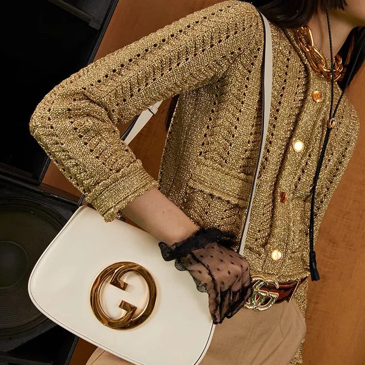 GUCCI Blondie Leather Chain Bag Shoulder Bag Shoulder Bag, Crossbody Bag Women's White-7