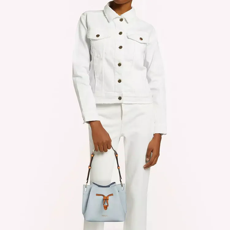 Furla Gioia Grained Calfskin Bucket Bags Shoulder Bag Crossbody Bag Mini Women's Sky Blue-4