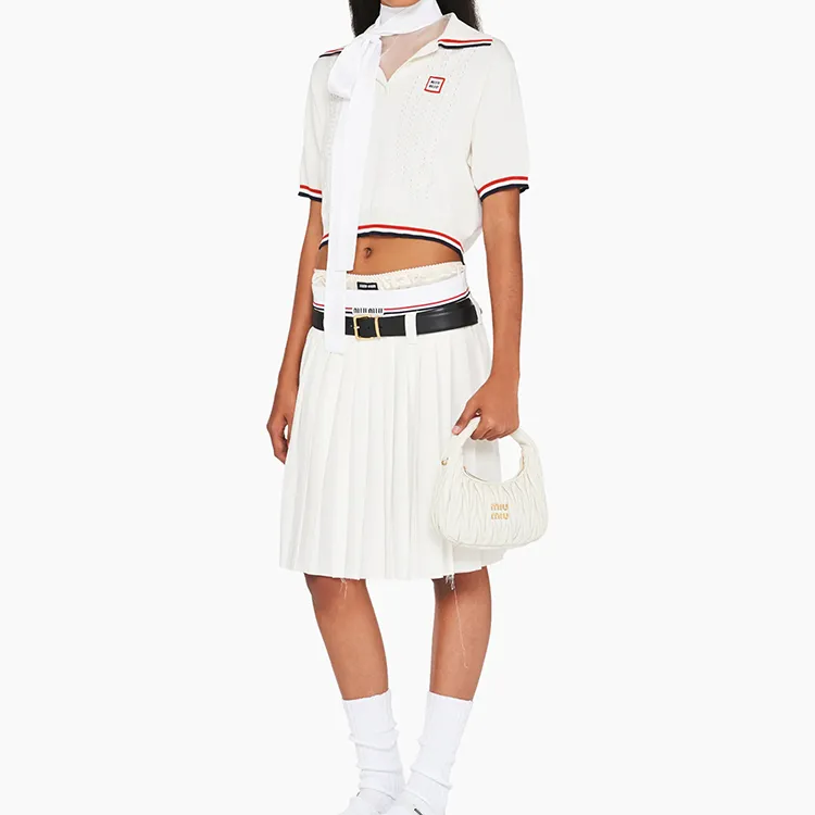 MIU MIU Wander Series Soft Sheep Leather Hobo Bag, Shoulder Bag, Crossbody Bag Regular Women's White-6