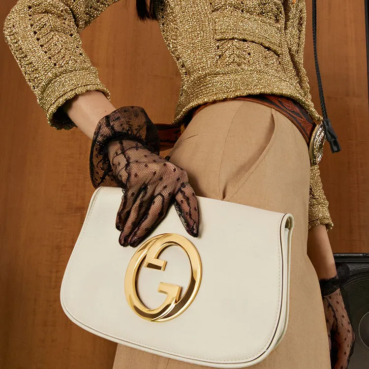 GUCCI Blondie Leather Chain Bag Shoulder Bag Shoulder Bag, Crossbody Bag Women's White-8