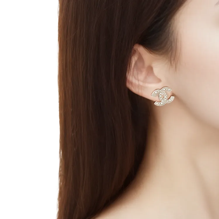 CHANEL Crystal Pearl Cc Earrings-4
