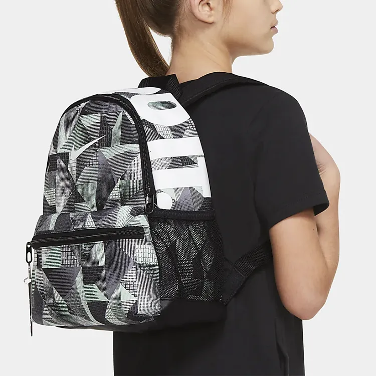 Nike Polyester Sports Backpack Regular Men's Black Green-4