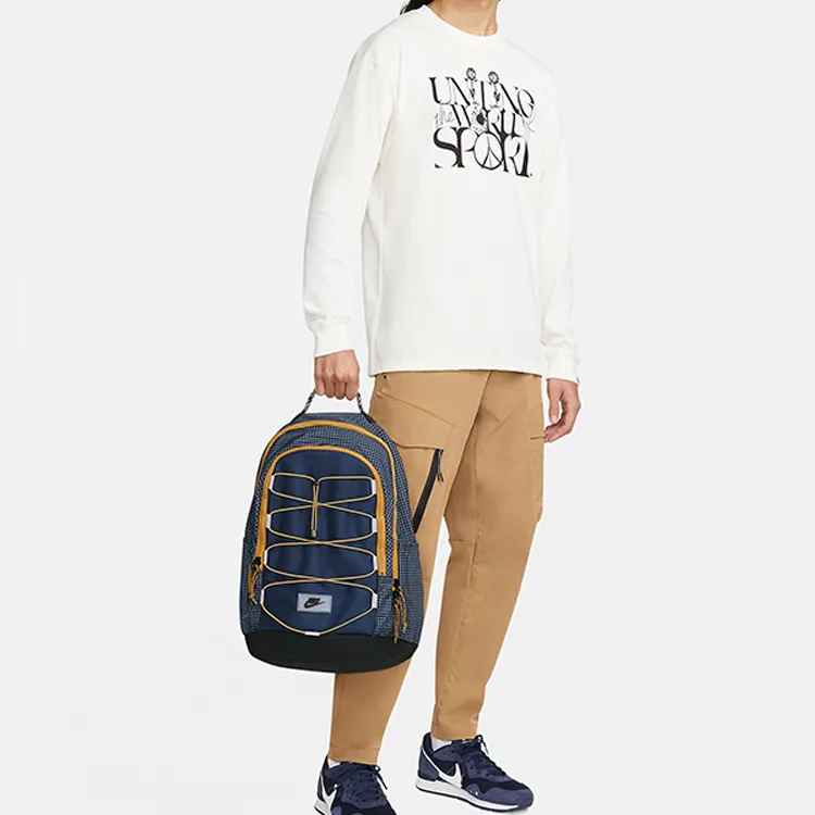 Nike Hayward Fabric Backpack Regular Unisex Dark Navy Blue/Obsidian Color-4
