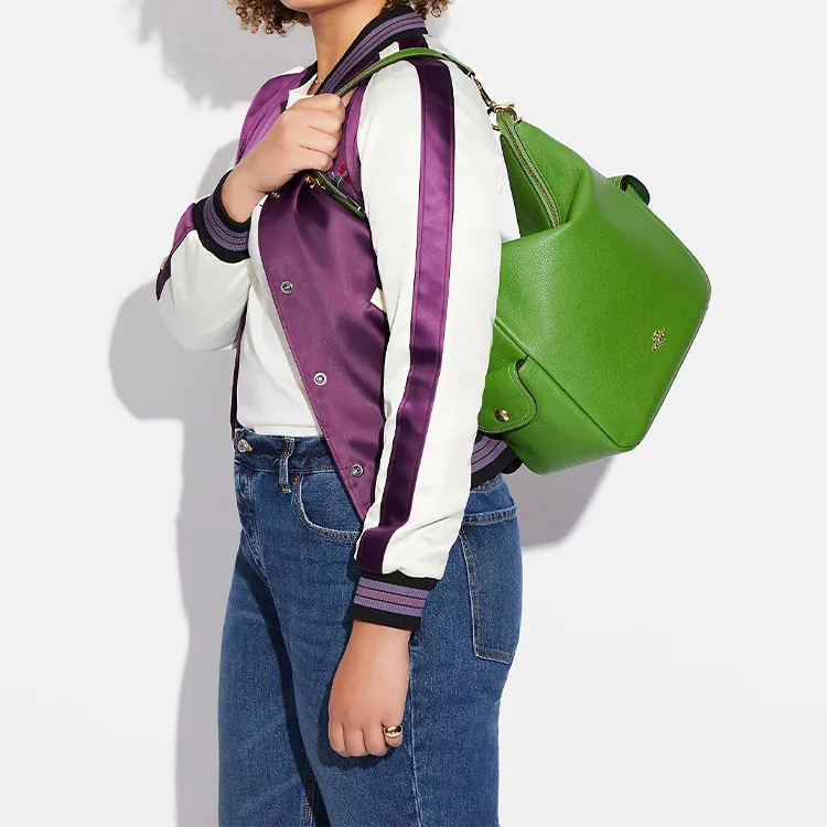 COACH Pennie Leather Bucket Bag, Handbag, Shoulder Bag, Crossbody Bag Women's Green-4