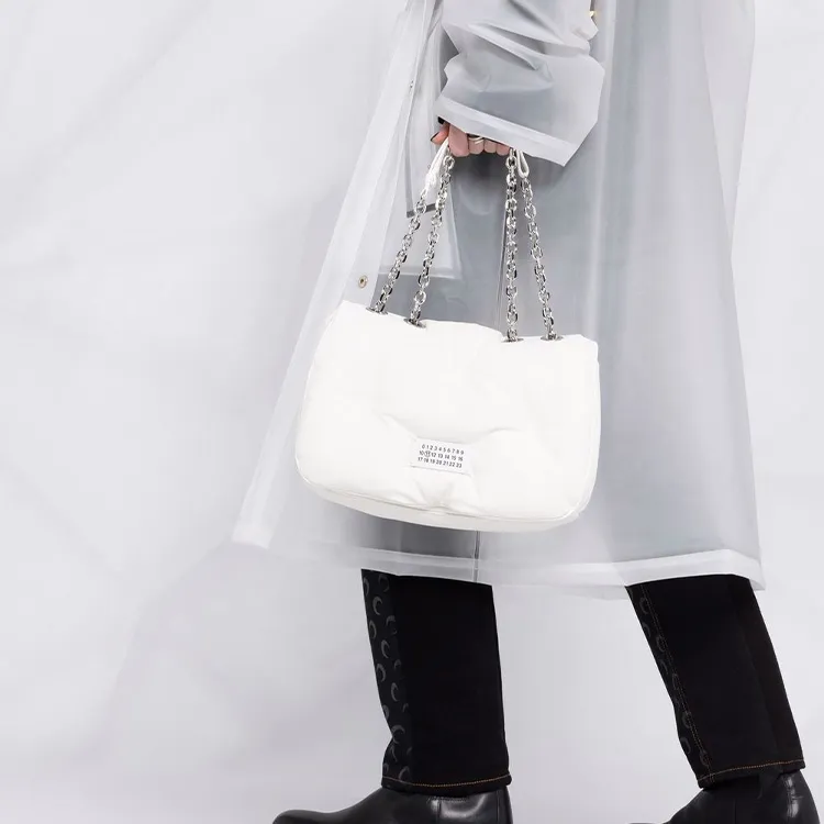 Maison Margiela Cow Leather Shoulder Bag Women's White-3