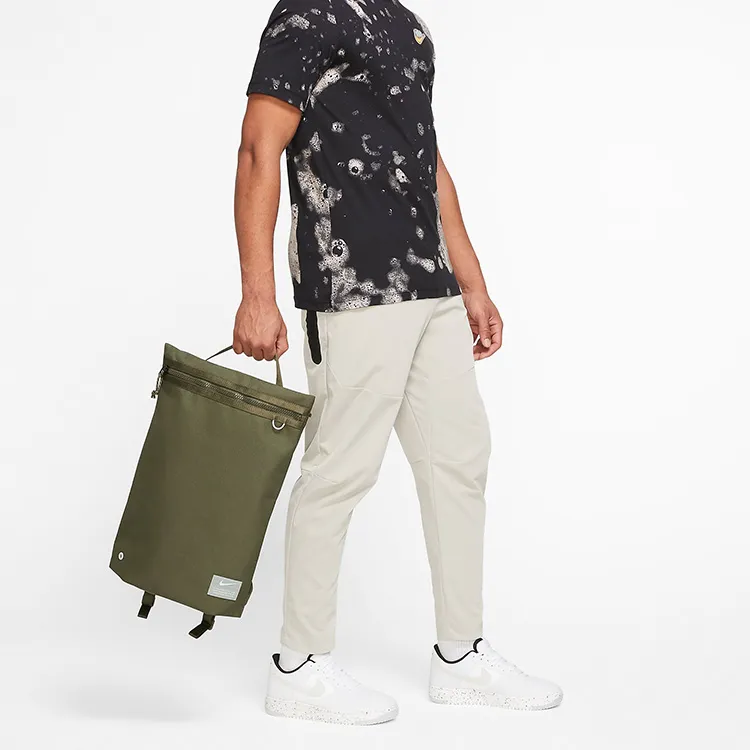 Nike Fabric Gym Bag Backpack Unisex Khaki Green-4