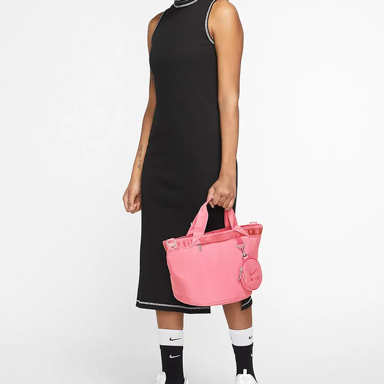 Nike Polyester Tote Bag Shopping Bag Portable Crossbody Bag Shoulder Bag Regular Unisex Pink-6