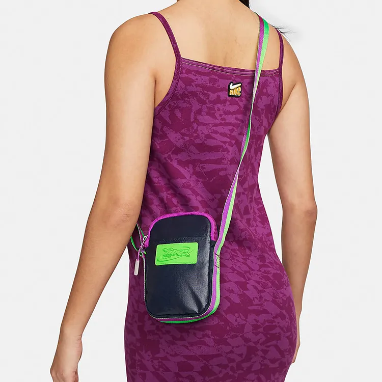 Nike Nylon Crossbody Bag Shoulder Bag Women's Obsidian/Green-5
