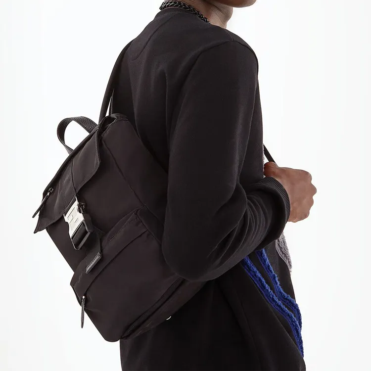 FENDI Fendiness Polyamide Crossbody Bag Shoulder Bag Men's Black-4