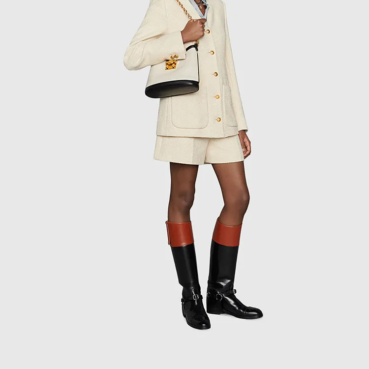 GUCCI GG Embossing Shoulder Bag Women's White-7