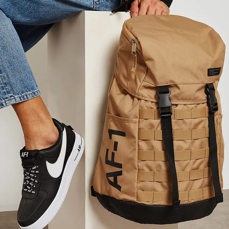 Nike Polyester Backpack Unisex Yellow Brown-5