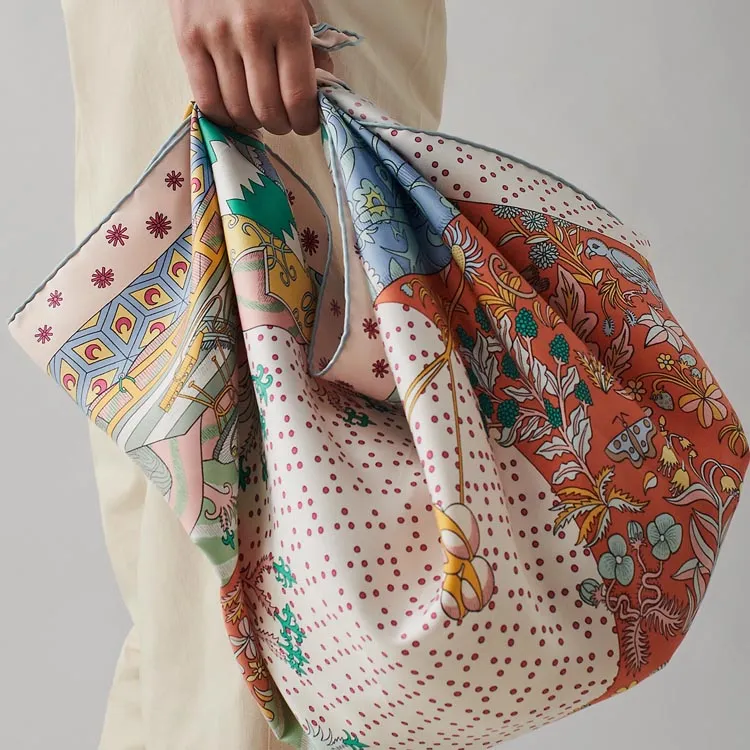 HERMES Le Premier Chant Silk Scarves Women's Multicolor-1