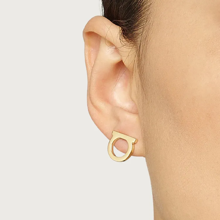 Ferragamo Classic Gancini Logo Earrings-2