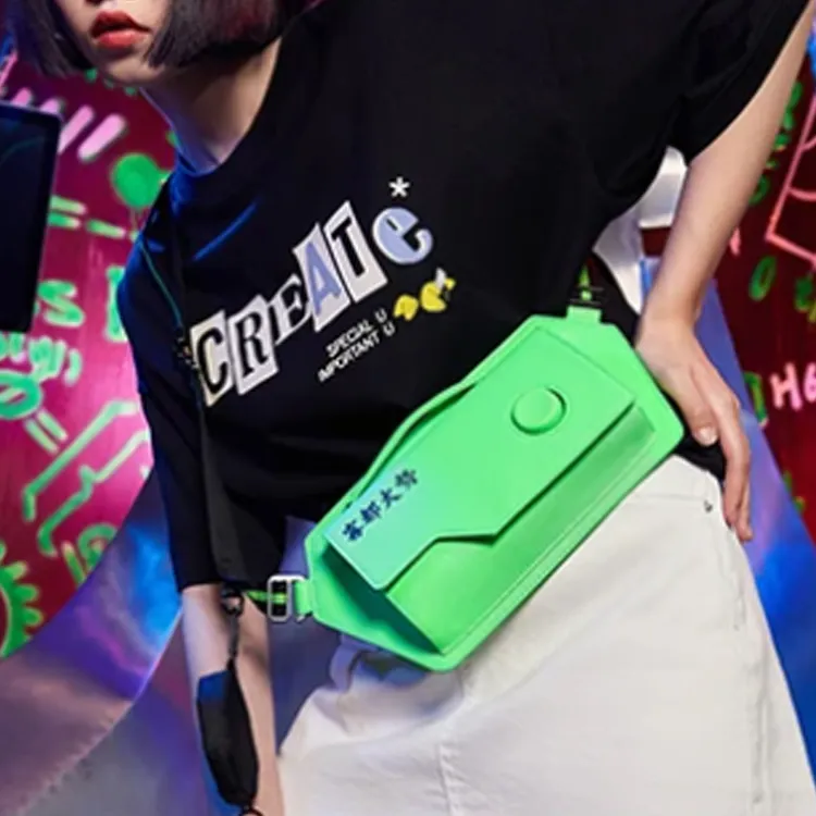 LiNing Badfive PU Shoulder Bag Crossbody Bag Unisex Neon Green-3