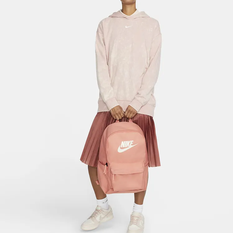 Nike Heritage Polyester Backpack Regular Women's Orange Pink-4