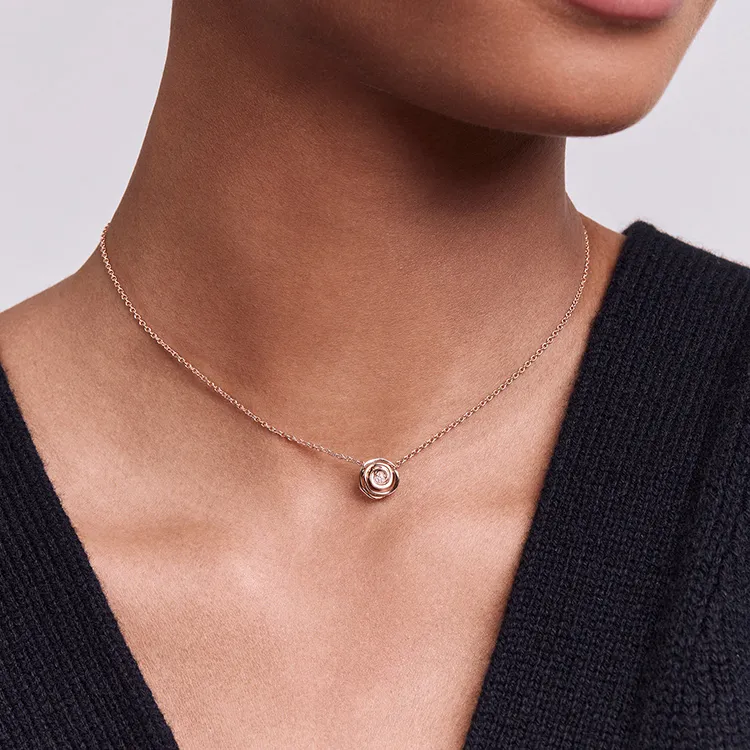 DIOR 18K Rose Gold Necklaces Women's-2