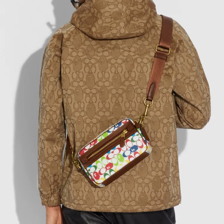 Bape Black X COACH Academy Crossbody Bags-3