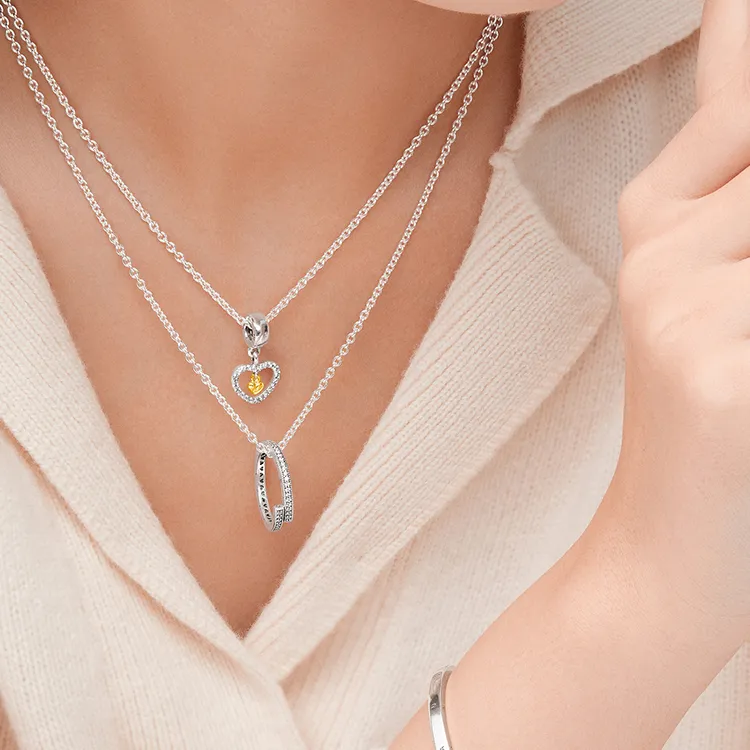 Pandora 925 Sterling Silver Necklaces Women's Silver-1