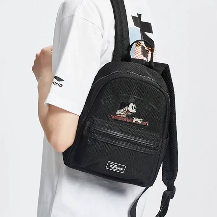 LiNing Disney Collaboration Fabric Backpack Regular Unisex Black-3